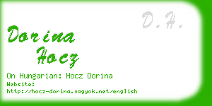 dorina hocz business card